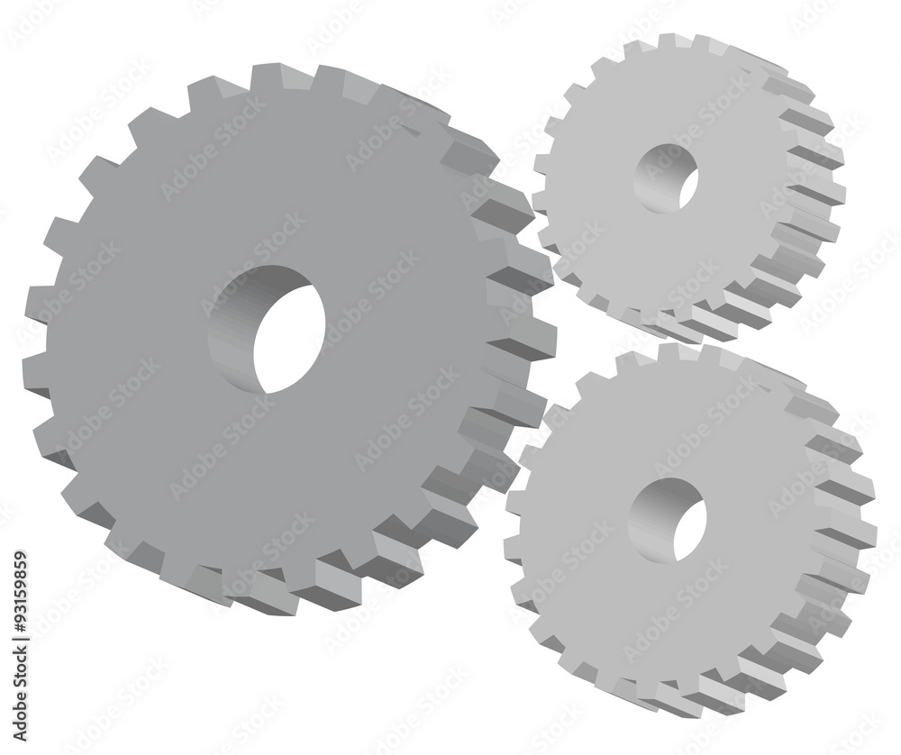 3d indistrial gears vector illustration 3d indistrial gears vector illustration