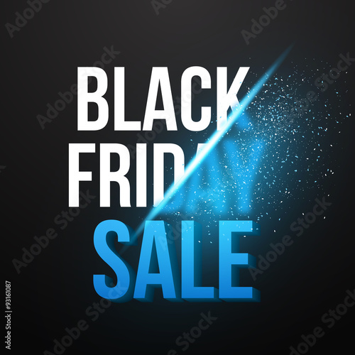 Black Friday Sale Vector Exlosion Poster Template. Huge November photo