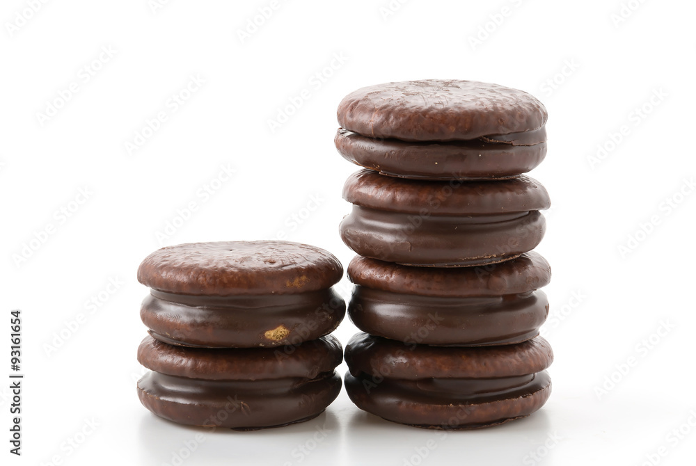 chocolate soft cake with marshmallow