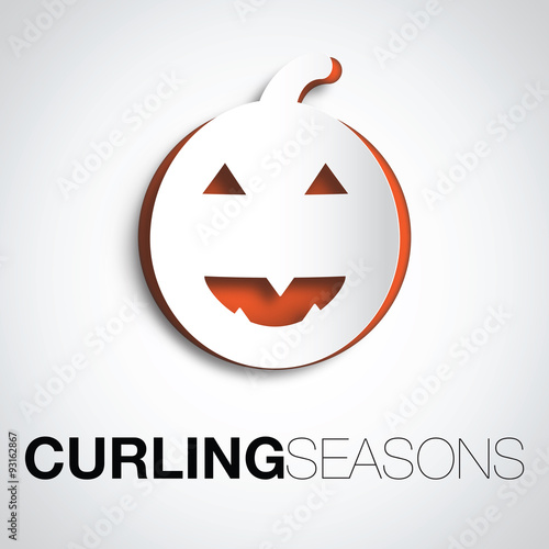 Jack-o-lantern Pumpkin icon - Curling Seasons