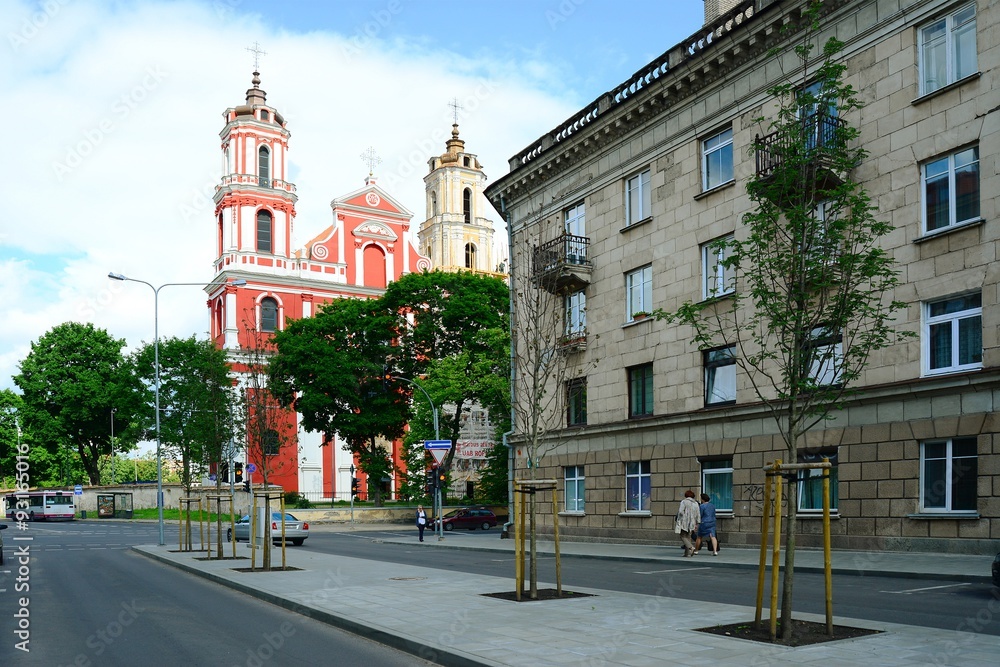 Fototapeta premium Church of Sacred Jakob and Phillip in Vilnius