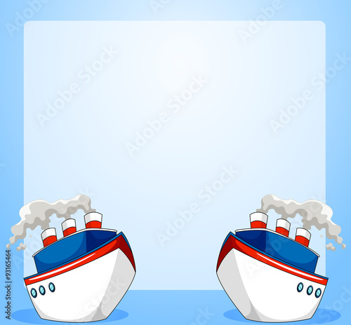 Border design with ocean liners