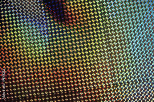macro photo of the pattern of a holographic picture  