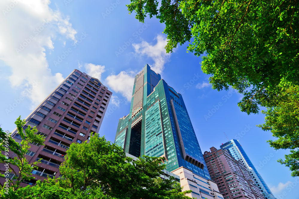 Fototapeta premium Skyline in Kaohsiung, Taiwan