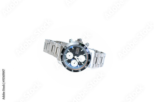 automatic wristwatch on a white background