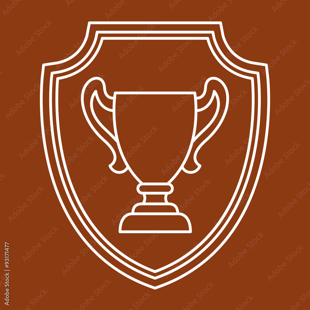 Award cup sport or business background in line style Award cup sport or business background in line style