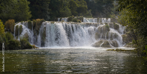 Krka river waterfalls in the Krka National Park, Roski Slap, Croatia