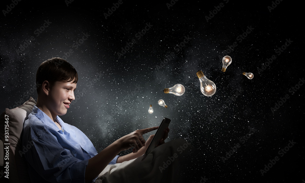 Fototapeta premium Guy in bed