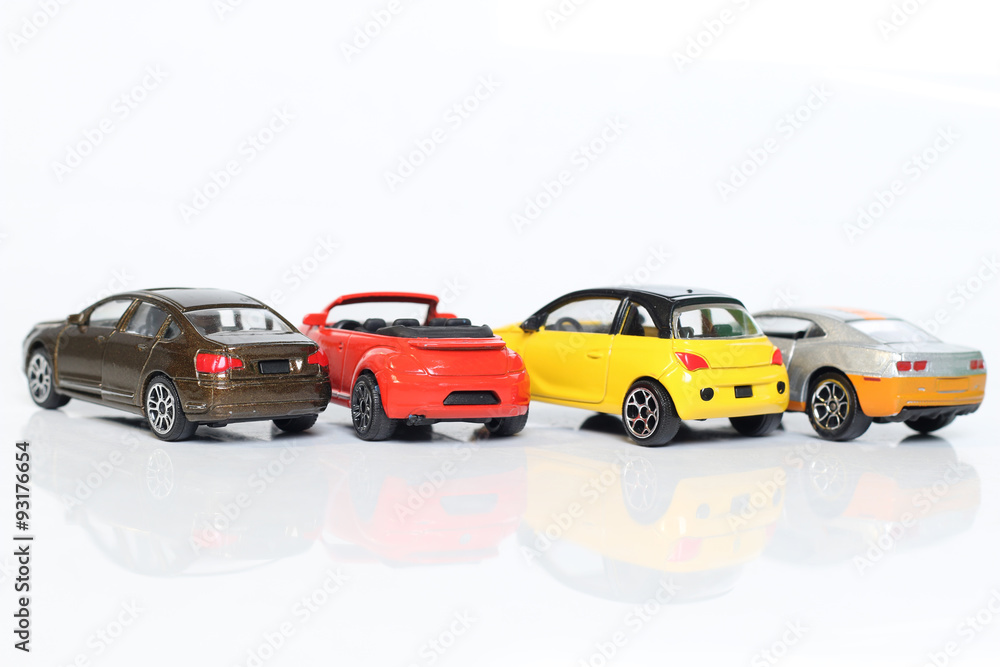 Toy car isolated on white background
