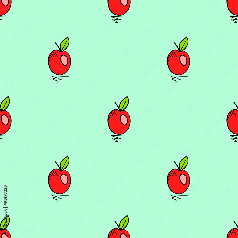 seamless psttern with apple-2 seamless psttern with apple-2
