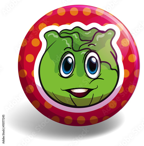 Lettuce on round badge