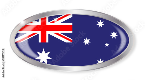 Australian Flag Oval Button