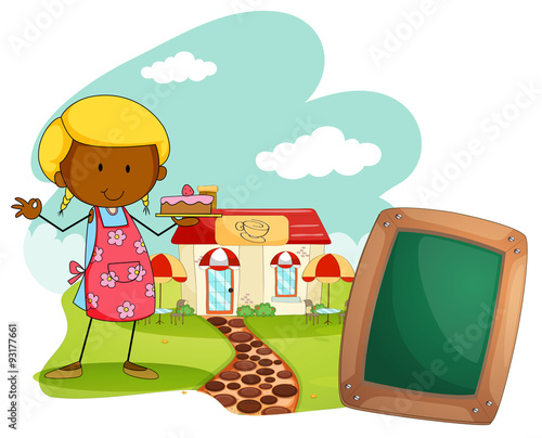 Baker working at the bakery