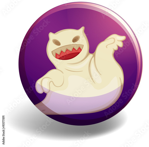 Ghost on purple badge