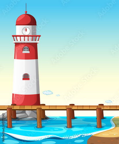 Lighthouse by the bridge
