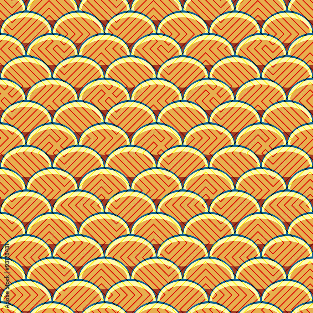 Seamless retro background in modern ikat pattern Seamless retro background in modern ikat pattern