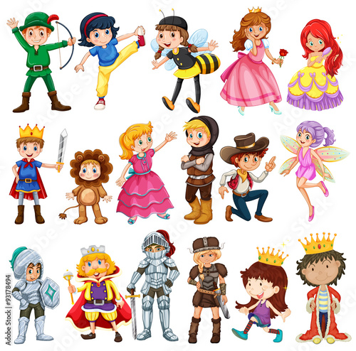Different characters from fairytales