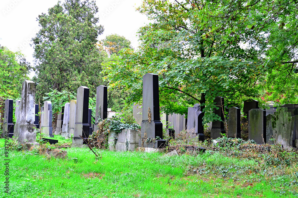 Naklejka premium Grabsteine am Friedhof