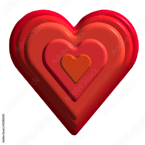 Obraz na plátne illustration of Hearts in Hearts
