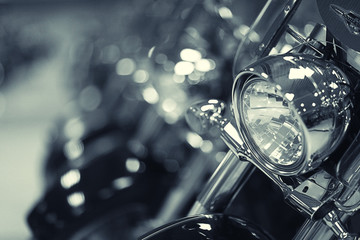 Keuken achterwand Voor hem Detail van glanzende motorfiets  © kichigin19