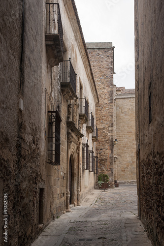 Hermosa ciudad medieval de C  ceres en la comunidad de Extremadura  Espa  a