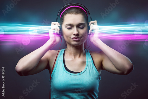 Sporty Woman with Headphones