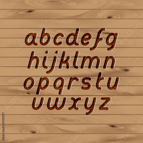 wood carved font