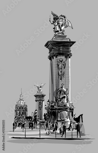 Alexandre III Bridge in Paris France