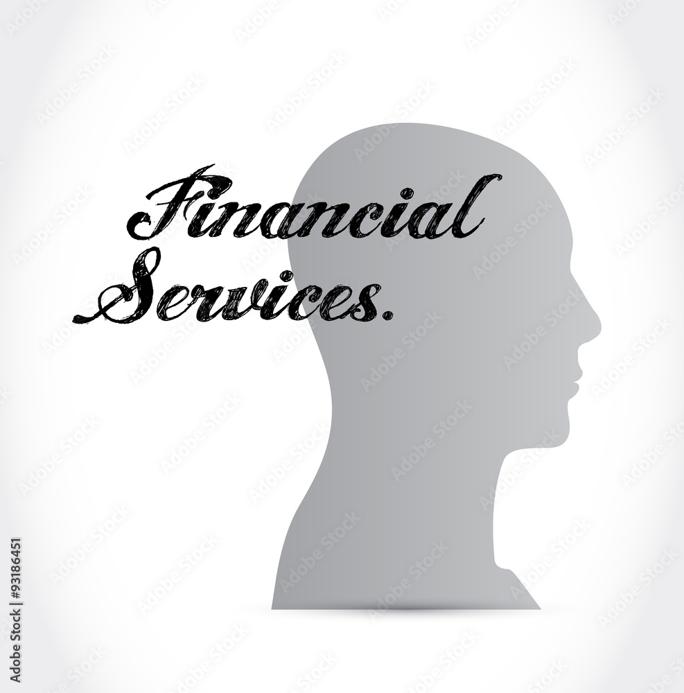 financial services people sign concept