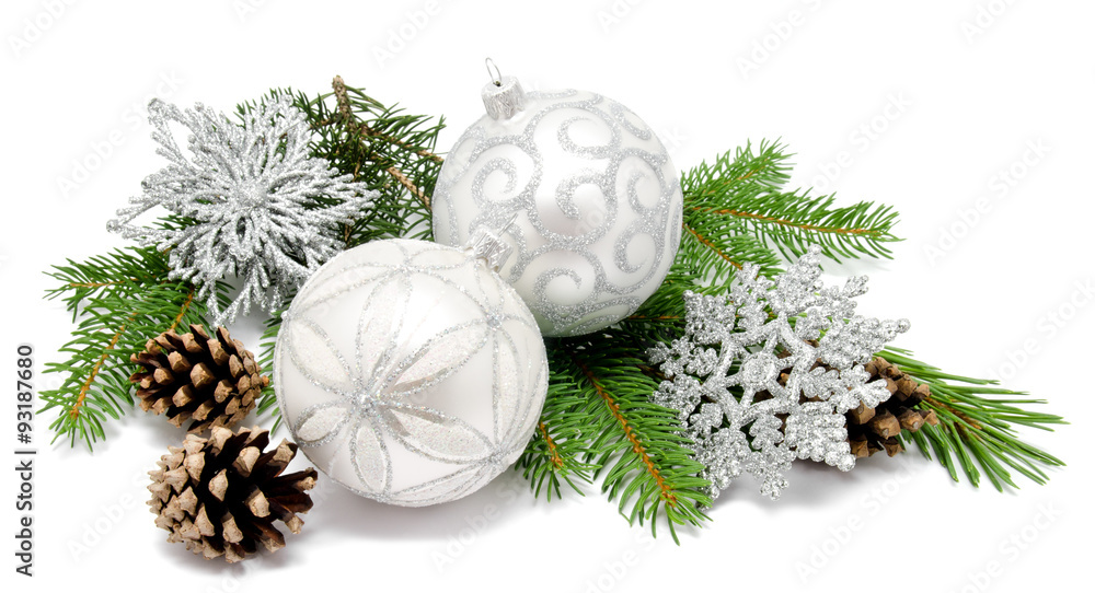 Christmas decoration balls with fir cones Christmas decoration balls with fir cones