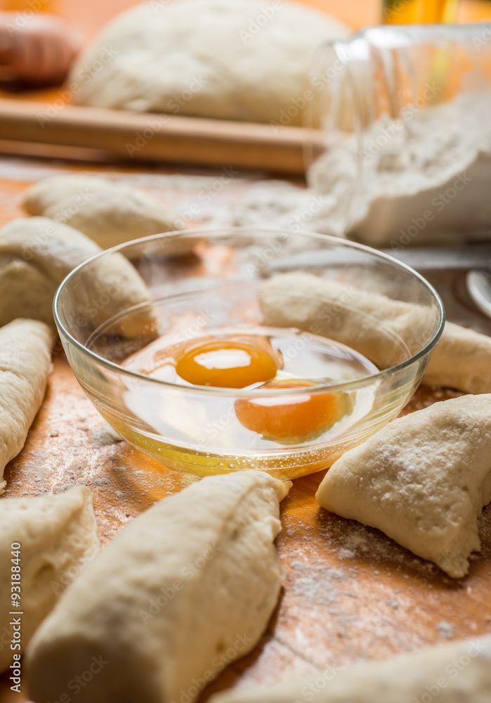 Fototapeta premium ingredients for homemade bread