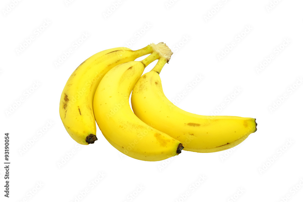 Bunch of bananas isolated on white background. 