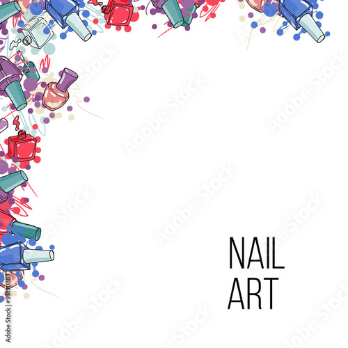Vector nail lacquer bottles 