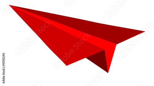 Wallpaper Mural Paper plane on red background Torontodigital.ca