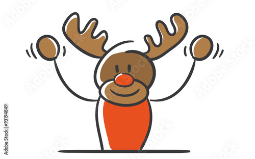 Stick Figure Series Red / Christmas
