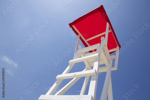 Rescue tower on the beach in Chile