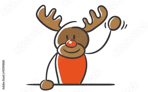 Stick Figure Series Red / Christmas