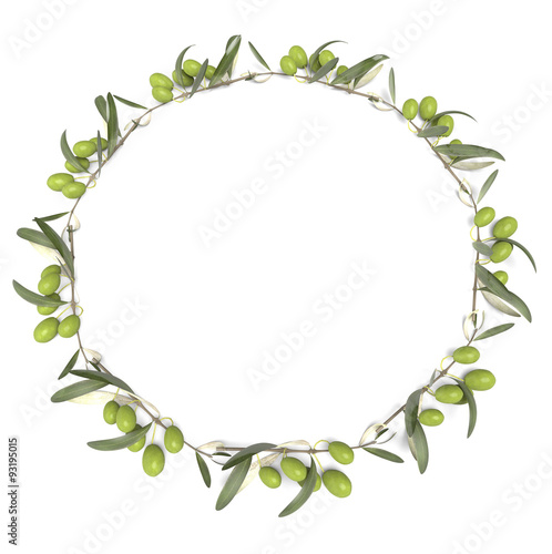 olive branches forming a circle