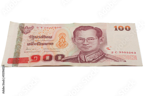 Thai 100 baht banknotes Fototapeta