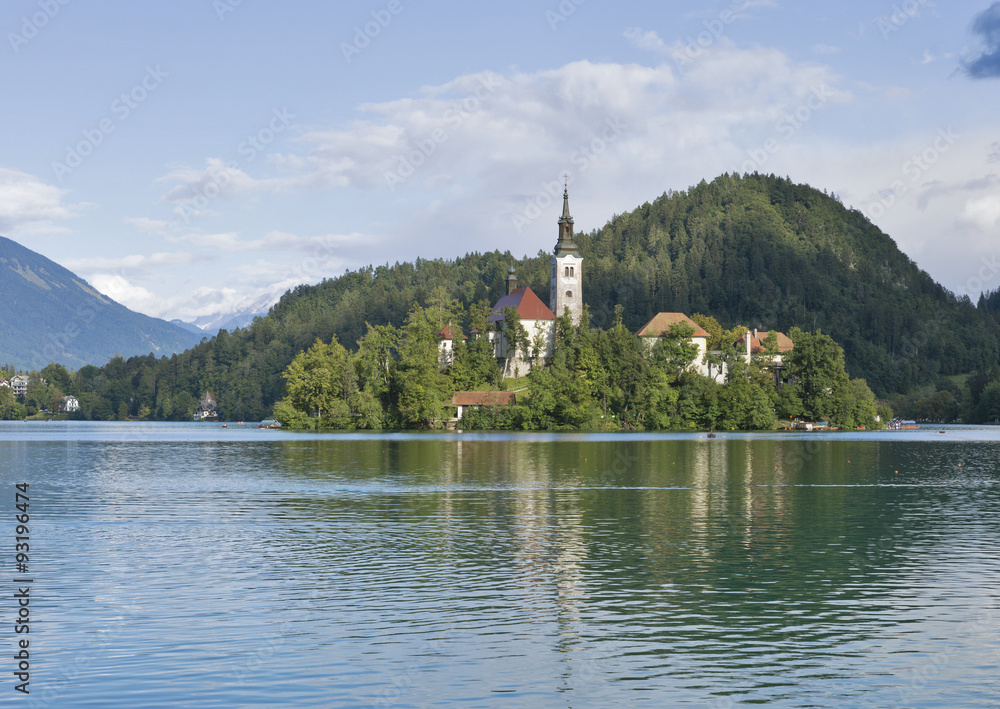 Lake Bled in Slovenia with Church of the Assumption Lake Bled in Slovenia with Church of the Assumption