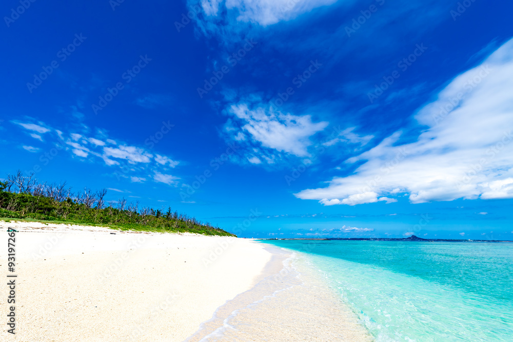 Sea, beach, landscape. Okinawa, Japan, Asia.