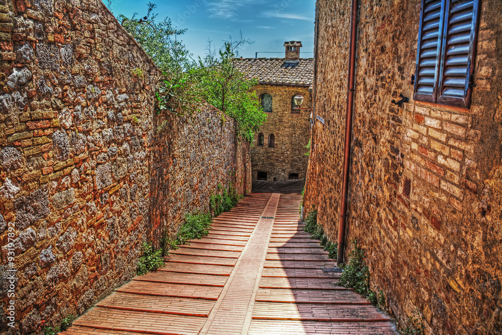 typical corner of San Gimignano