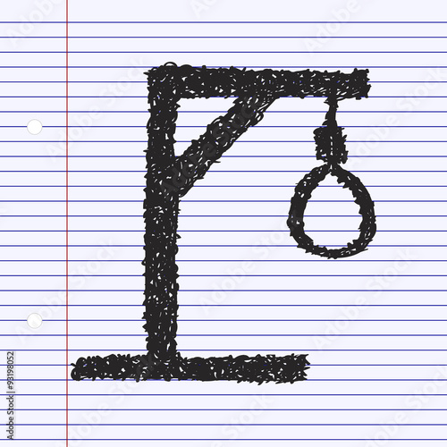 Simple doodle of a hangmans noose