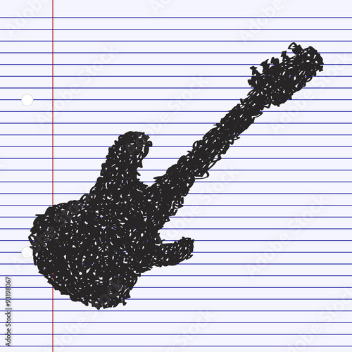 Simple doodle of a guitar