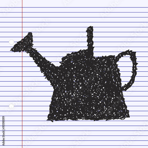 Simple doodle of a watering can