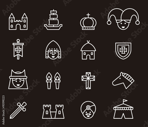 MEDIEVAL outline icons