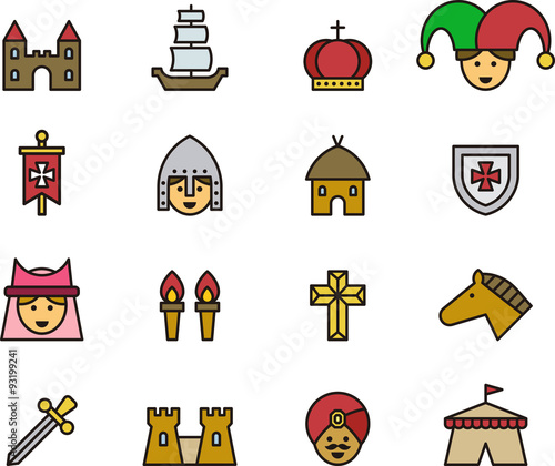 MEDIEVAL outline icons