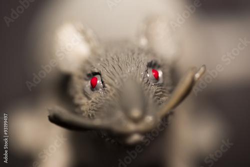 Quadro em tela Gruselige Ratte mit roten Augen