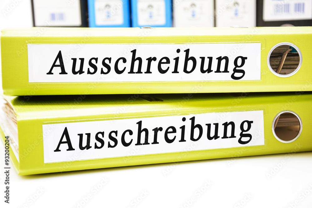 Ausschreibung Auftragsbuch Stock-Foto | Adobe Stock