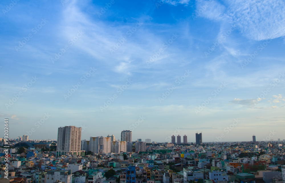ho chi minh city urban in the morning